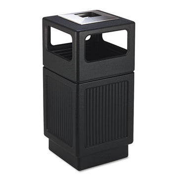 Safco® Canmeleon Ash-trash Receptacle, Square, Polyethylene, 38 Gal, Textured Black freeshipping - TVN Wholesale